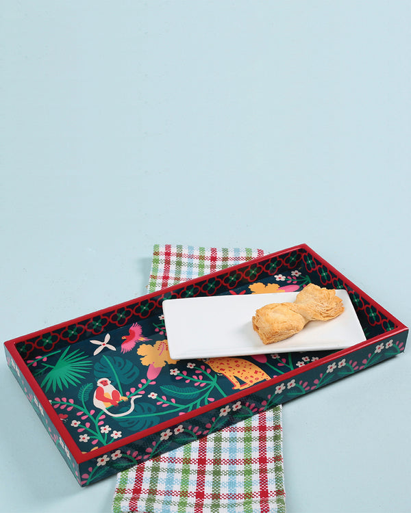 Forest Animals Serving Tray - Green