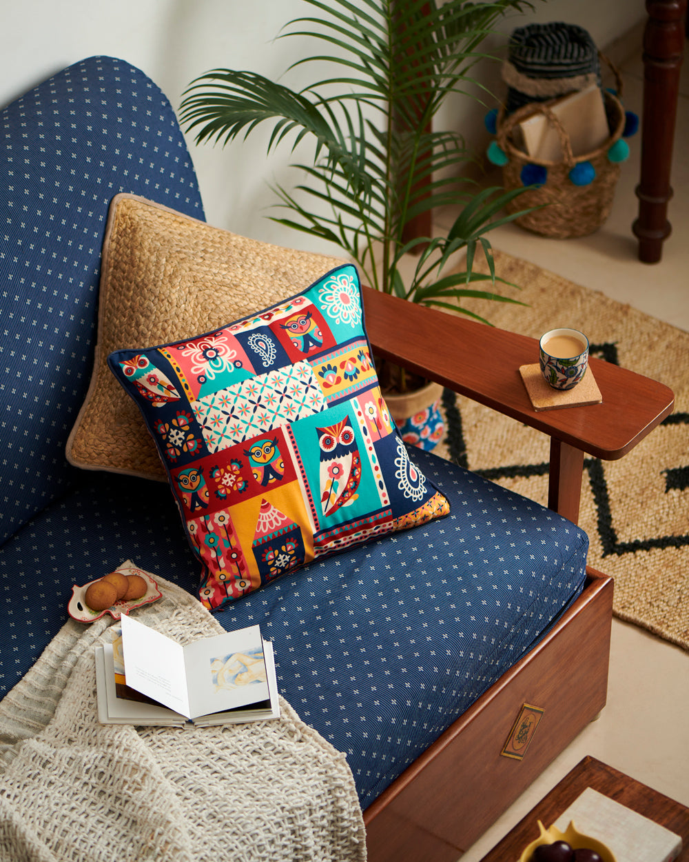 Chumbak Classics Modern Mosaic Cushion Cover