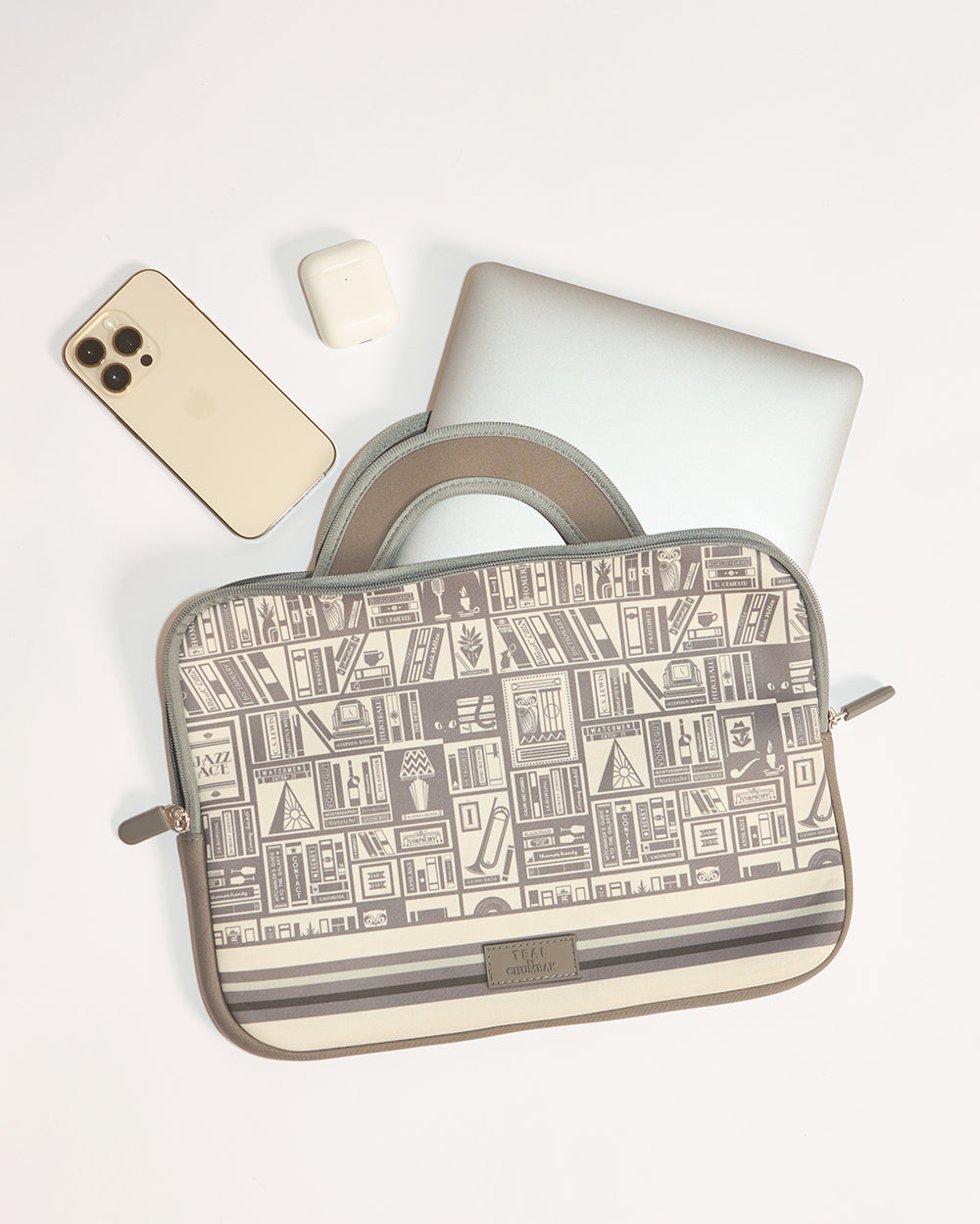 TEAL By Chumbak Welcome to Library Laptop Sleeve - 13inch