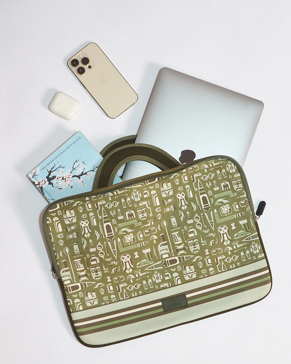 TEAL By Chumbak Travel The World Laptop Sleeve - 15inch