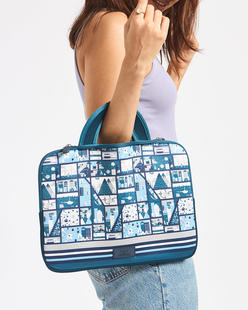 TEAL By Chumbak Amusement Park Laptop Sleeve - 15inch