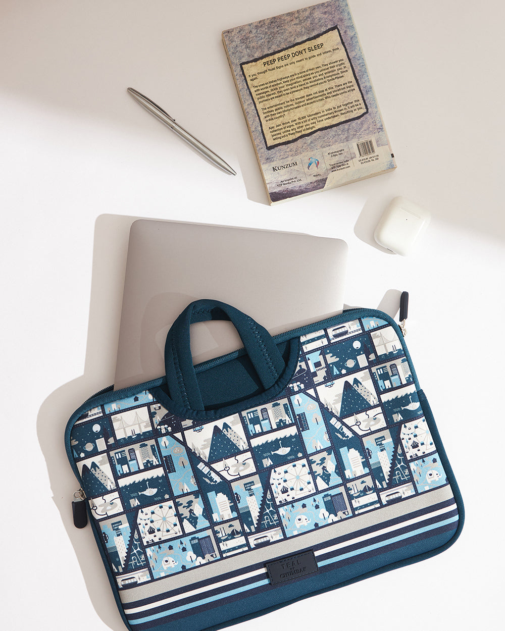 TEAL By Chumbak Amusement Park Laptop Sleeve - 15inch
