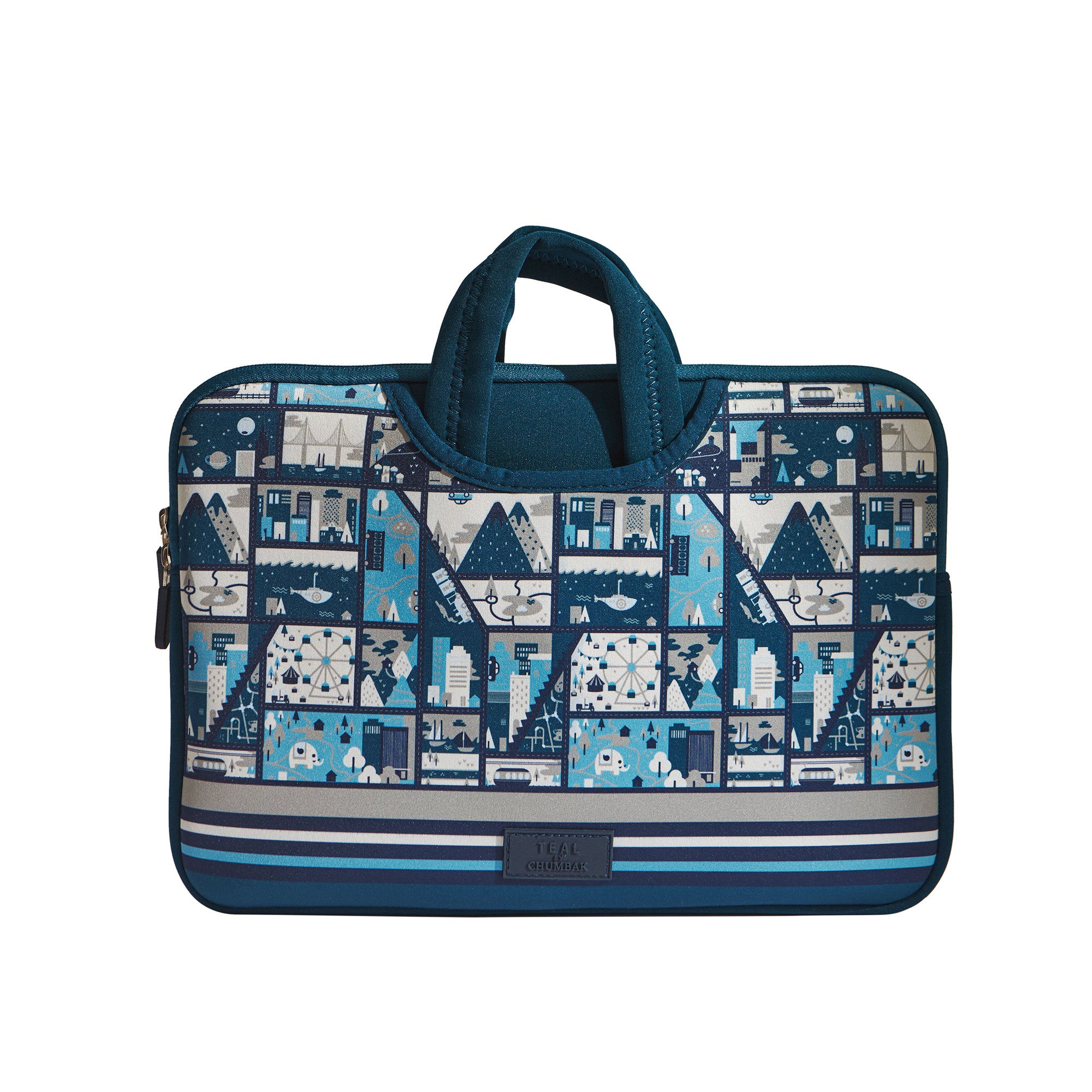 TEAL By Chumbak Amusement Park Laptop Sleeve - 15inch