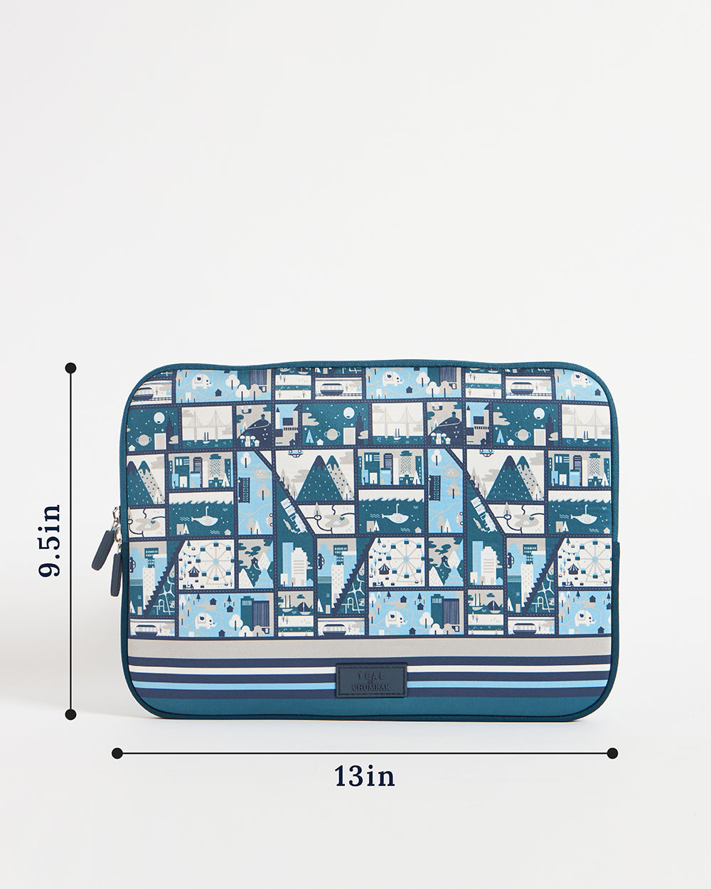 TEAL By Chumbak Amusement Park Laptop Sleeve - 13inch