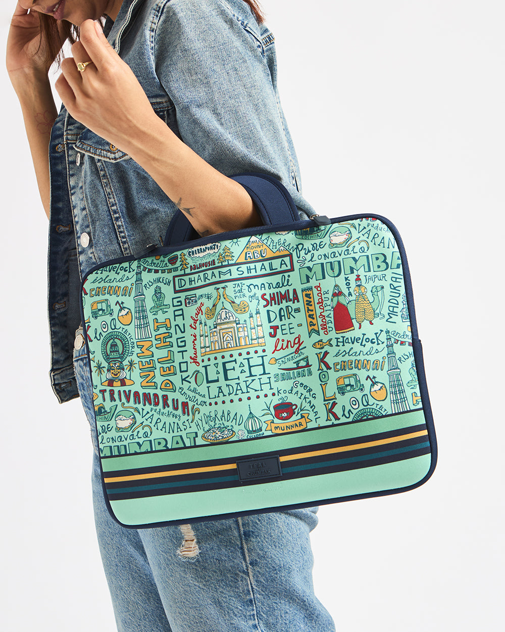 TEAL By Chumbak Traveller Laptop Sleeve - 15inch