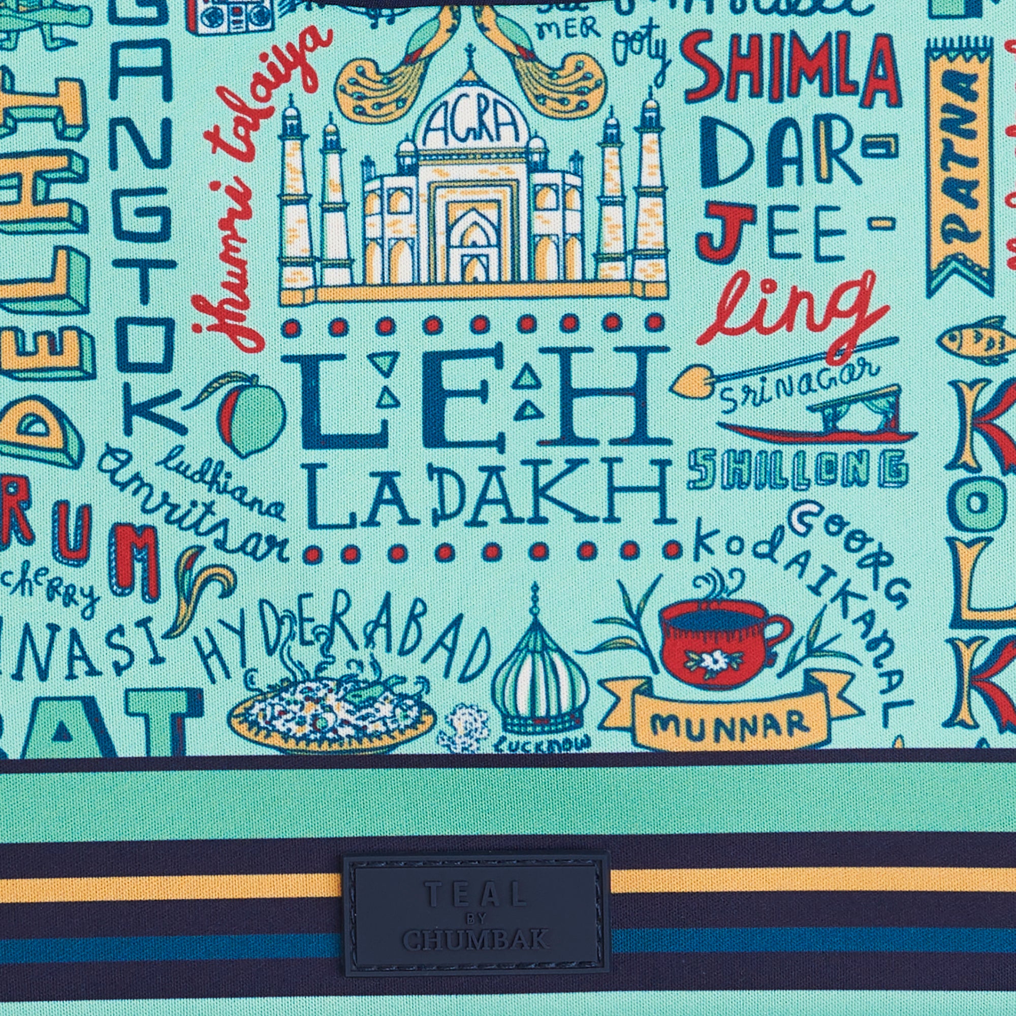 TEAL By Chumbak Traveller Laptop Sleeve - 13inch