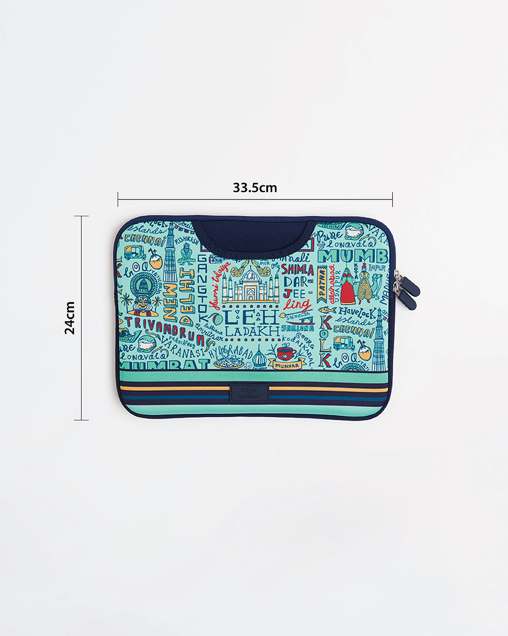 TEAL By Chumbak Traveller Laptop Sleeve - 13inch