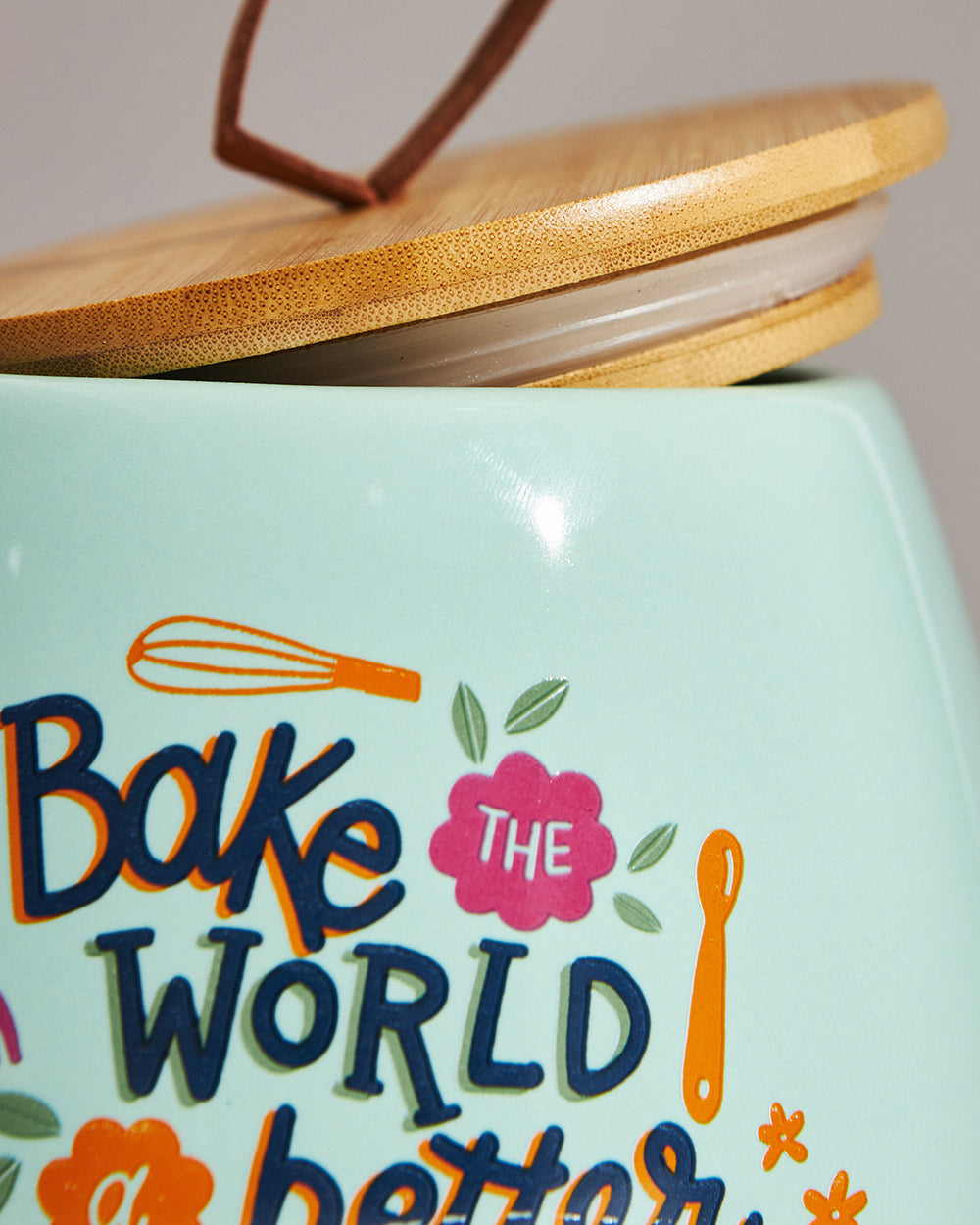 Bake The World Better Place Mint Mason Jar