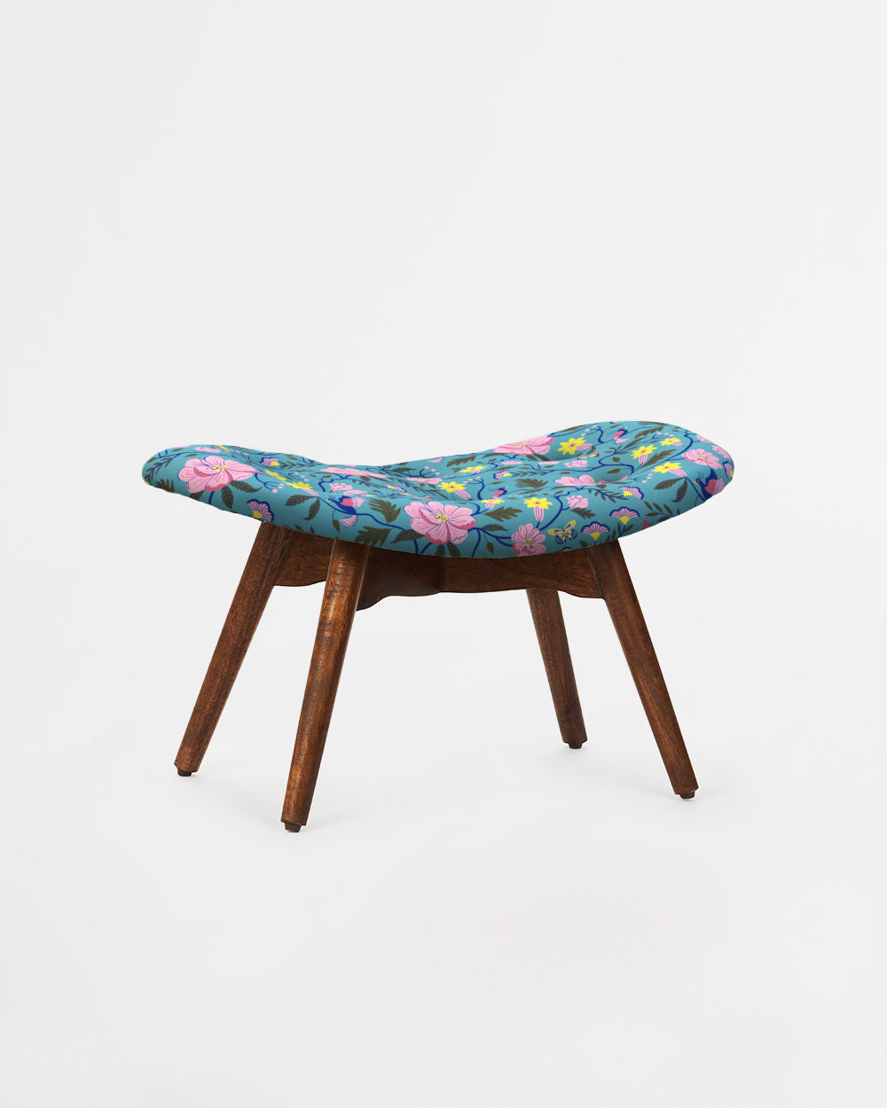 Mid Century Modern Foot Rest - Spring Bloom