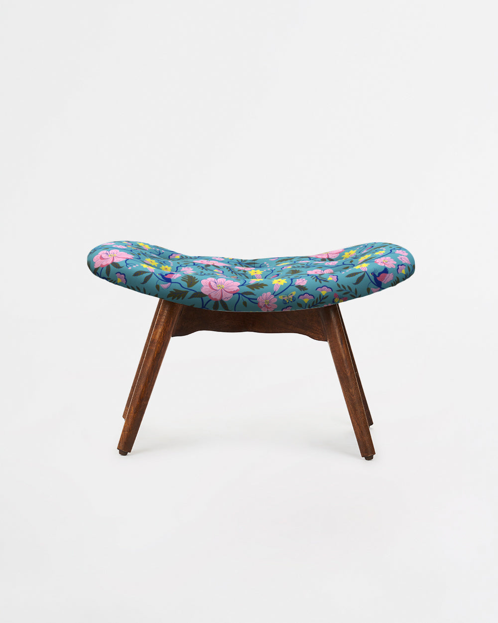 Mid Century Modern Foot Rest - Spring Bloom