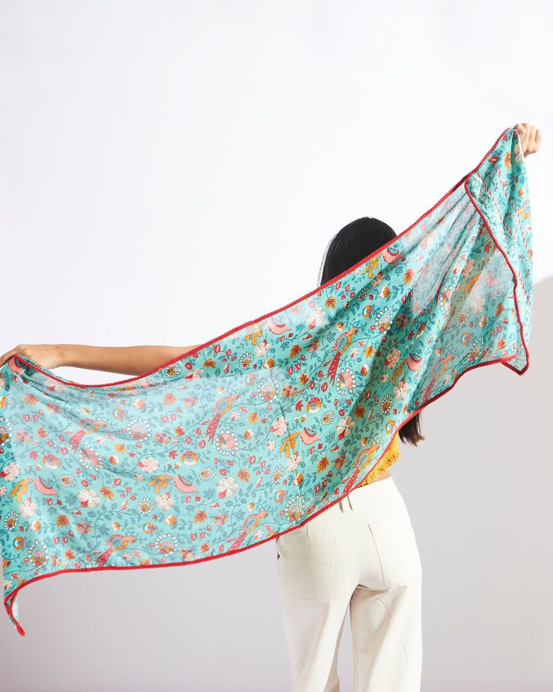 Birdie Paradise Scarf -  Rectangular