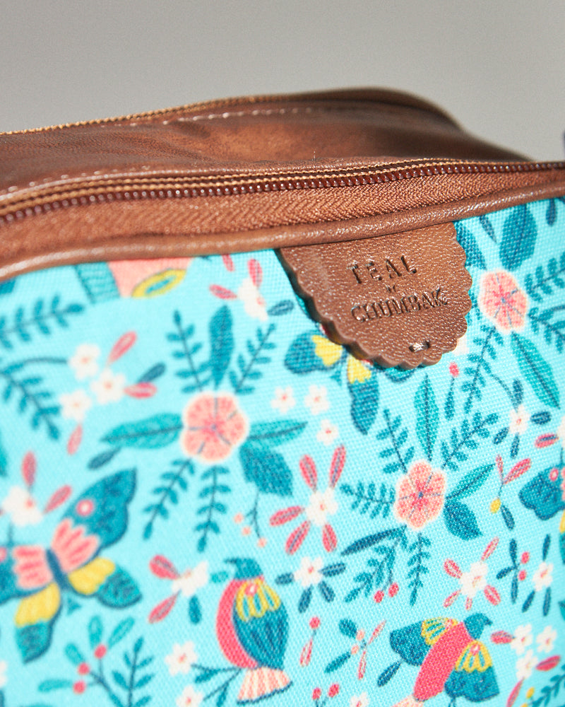 Teal By Chumbak Birds of Paradise Rectangle Sling Bag