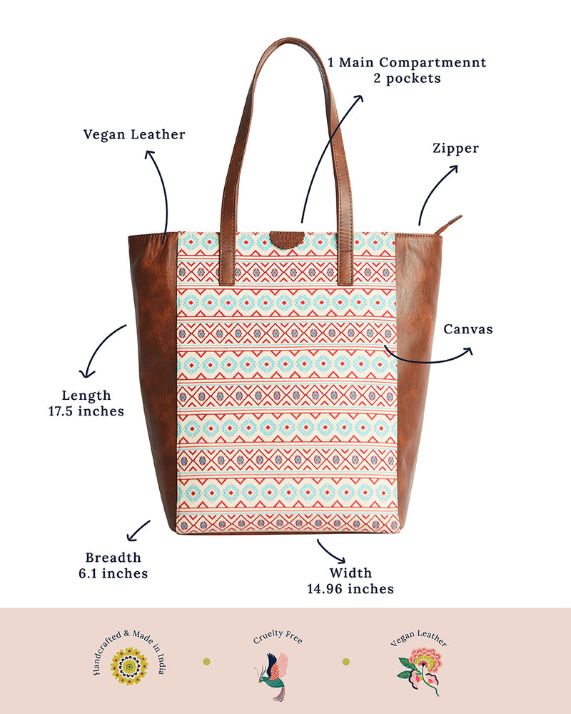 Teal By Chumbak Mercado Aztec Tote
