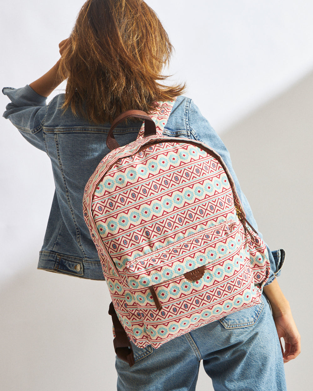 Teal By Chumbak Mercado Aztec Laptop Backpack
