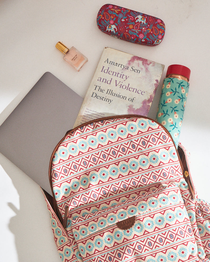 Teal By Chumbak Mercado Aztec Laptop Backpack