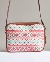 Teal By Chumbak Mercado Aztec Rectangular Sling Bag