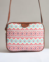 Teal By Chumbak Mercado Aztec Rectangular Sling Bag