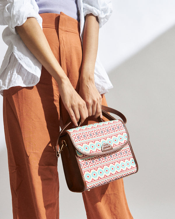 Teal by Chumbak Mercado Aztec Crossbody Bag