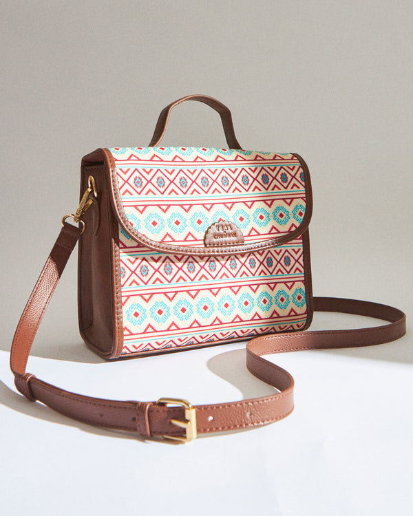 Teal by Chumbak Mercado Aztec Crossbody Bag