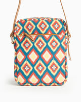 Teal by Chumbak Ikkat Glow wallet Sling Bag