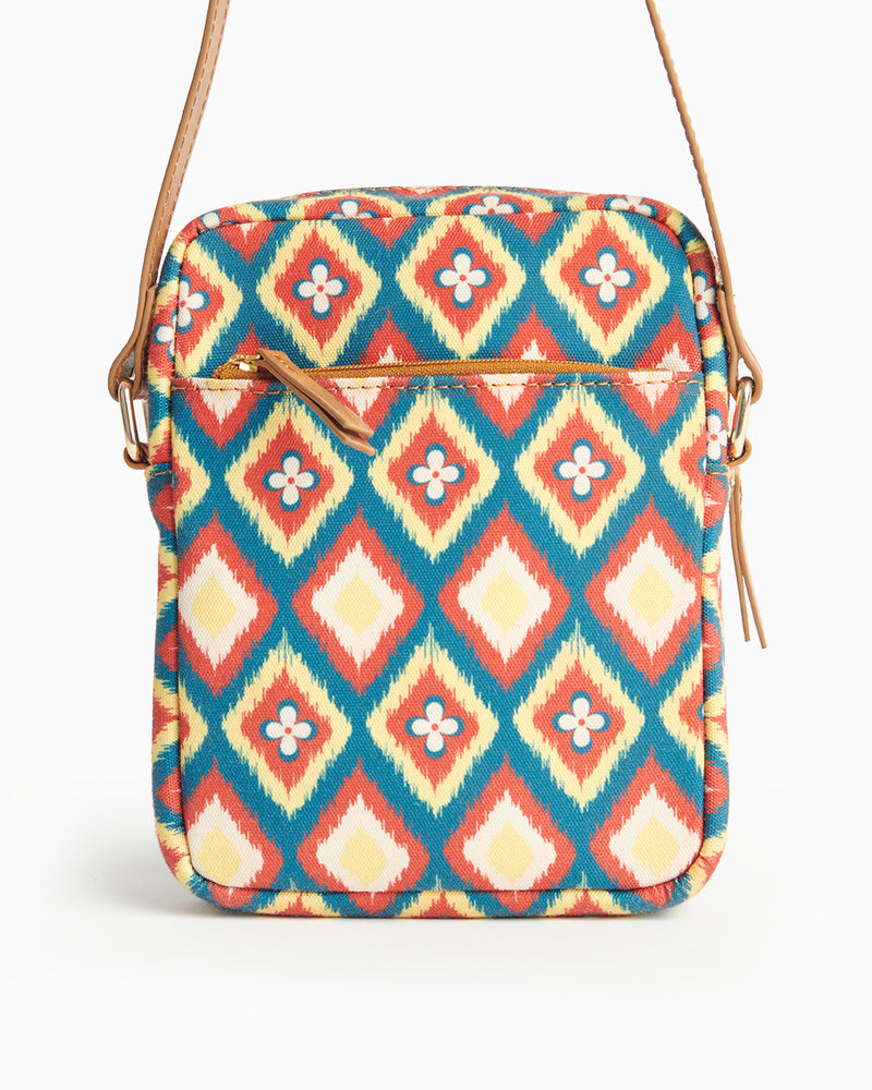 Teal by Chumbak Ikkat Glow wallet Sling Bag