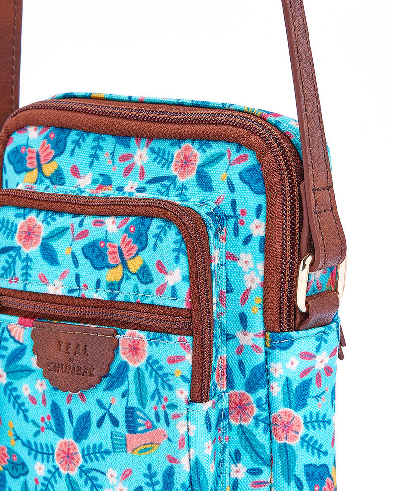 Teal by Chumbak Birds of Paradise Wallet Sling Bag