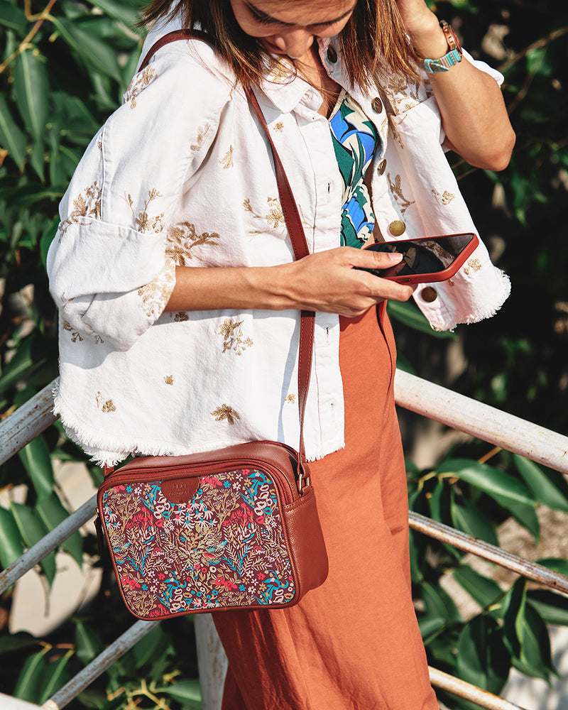 TealByChumbak Rainforest Box Sling Bag