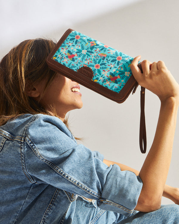 TealByChumbak Birds of Paradise Long Wallet