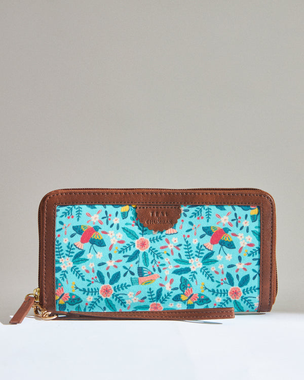 TealByChumbak Birds of Paradise Long Wallet
