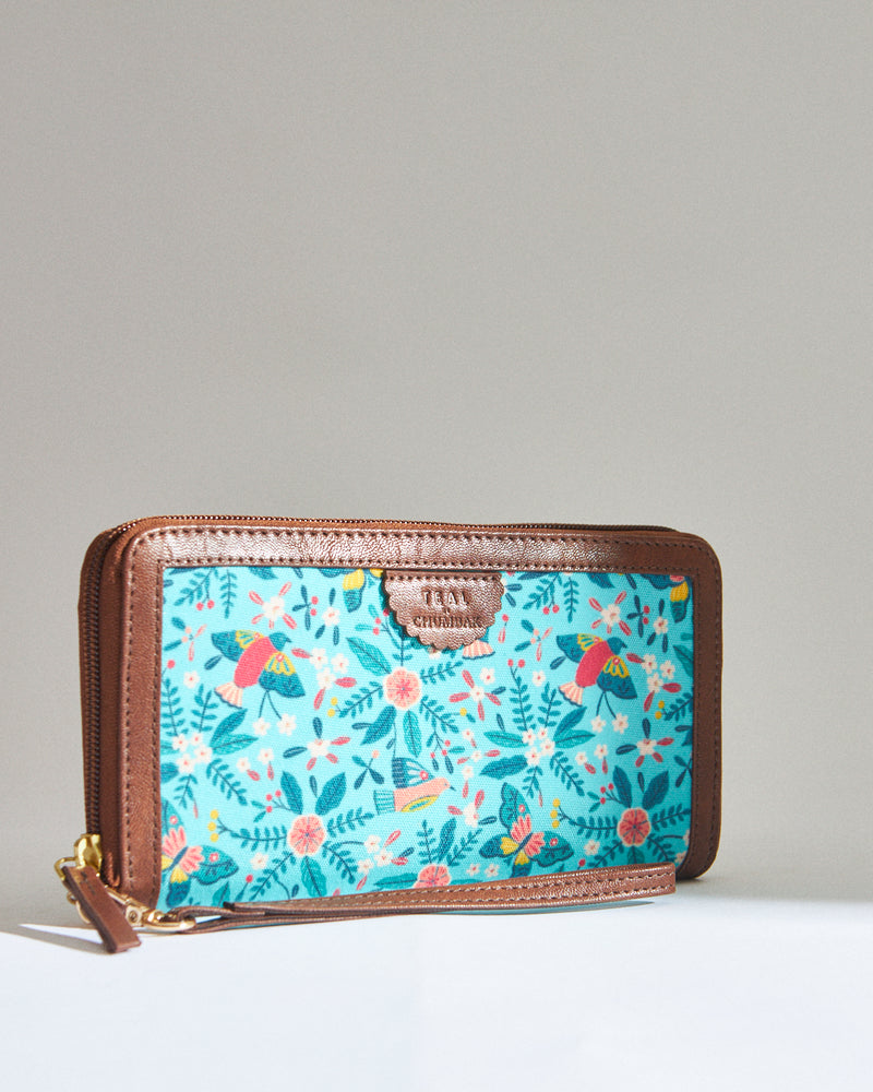 TealByChumbak Birds of Paradise Long Wallet