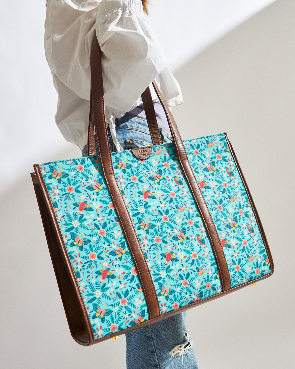 TealByChumbak Birds of Paradise Canvas Tote