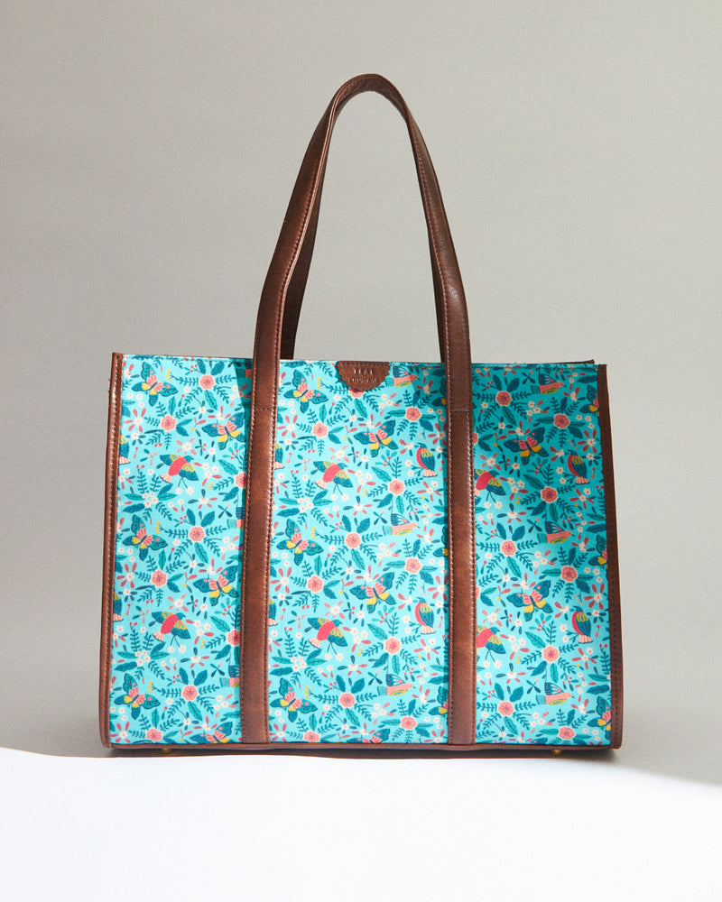 TealByChumbak Birds of Paradise Canvas Tote