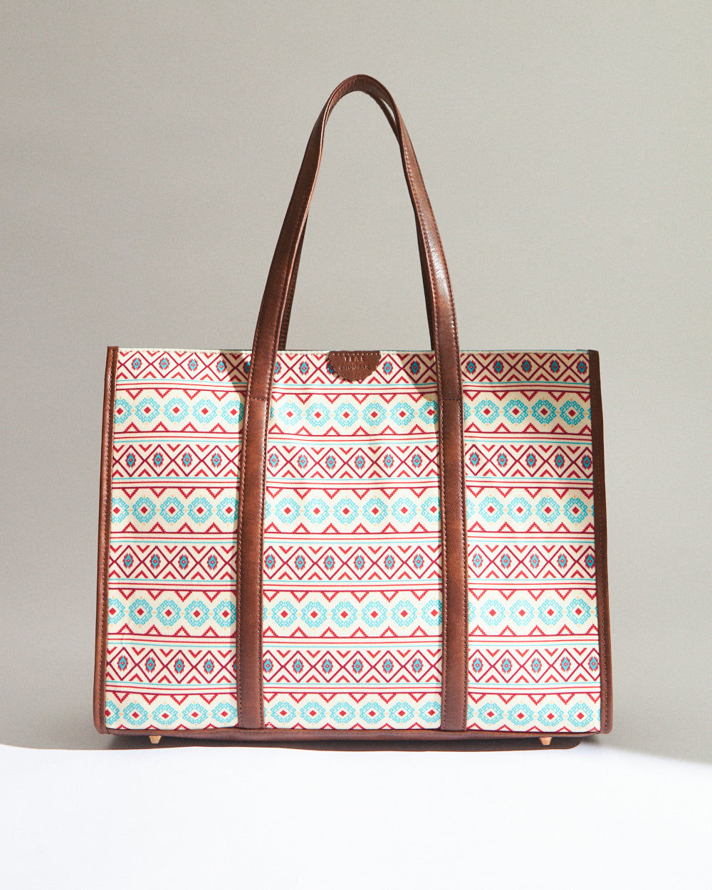 TealByChumbak Mercado Aztec Canvas Tote