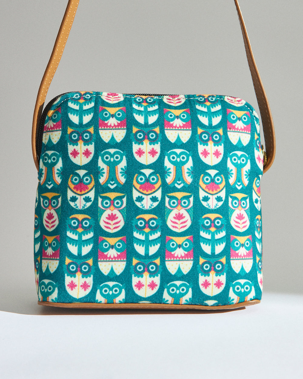 Teal By Chumbak Flower Owl Sling Bag - Teal