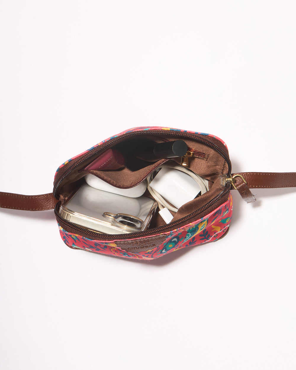 Teal By Chumbak Bukhara Blooms and Boons Sling Bag - Coral