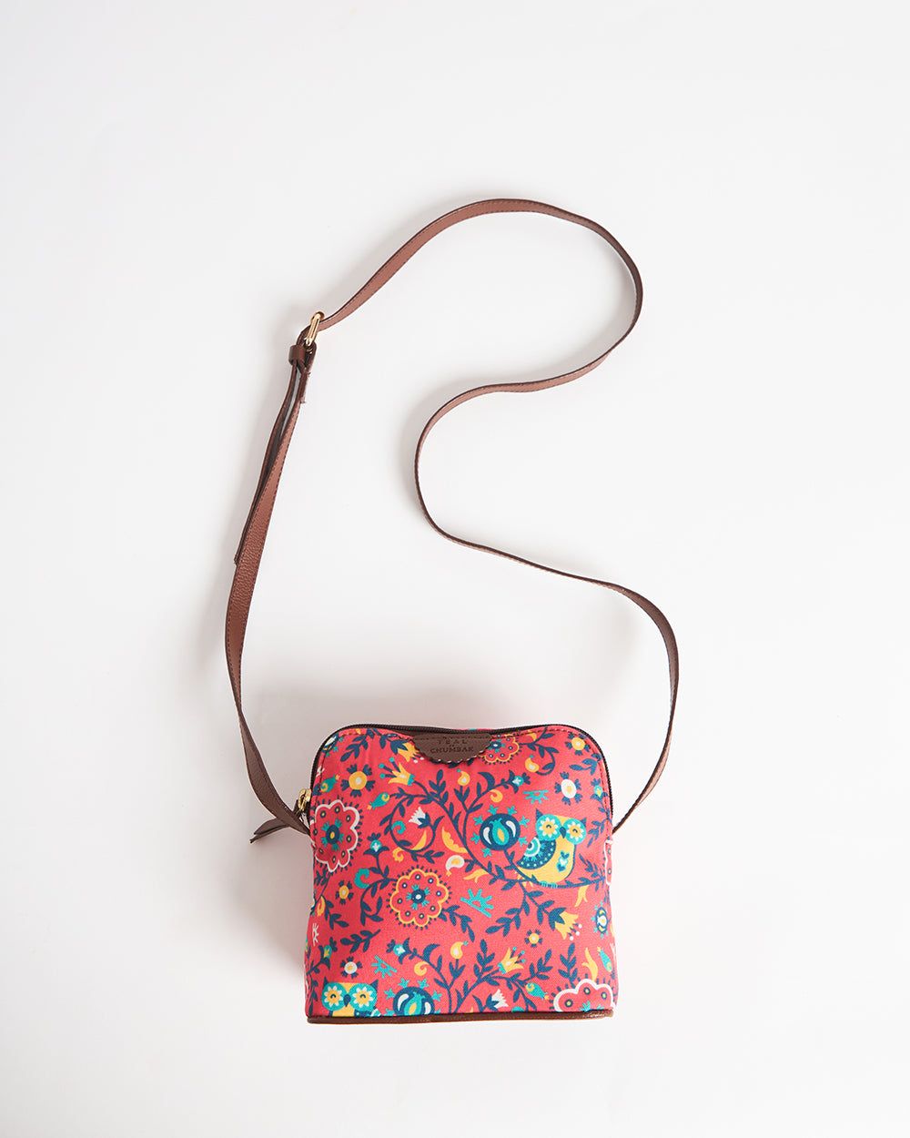 Teal By Chumbak Bukhara Blooms and Boons Sling Bag - Coral