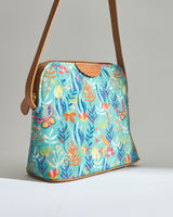 Teal By Chumbak Tokyo Blooms and Boons Sling Bag - Teal