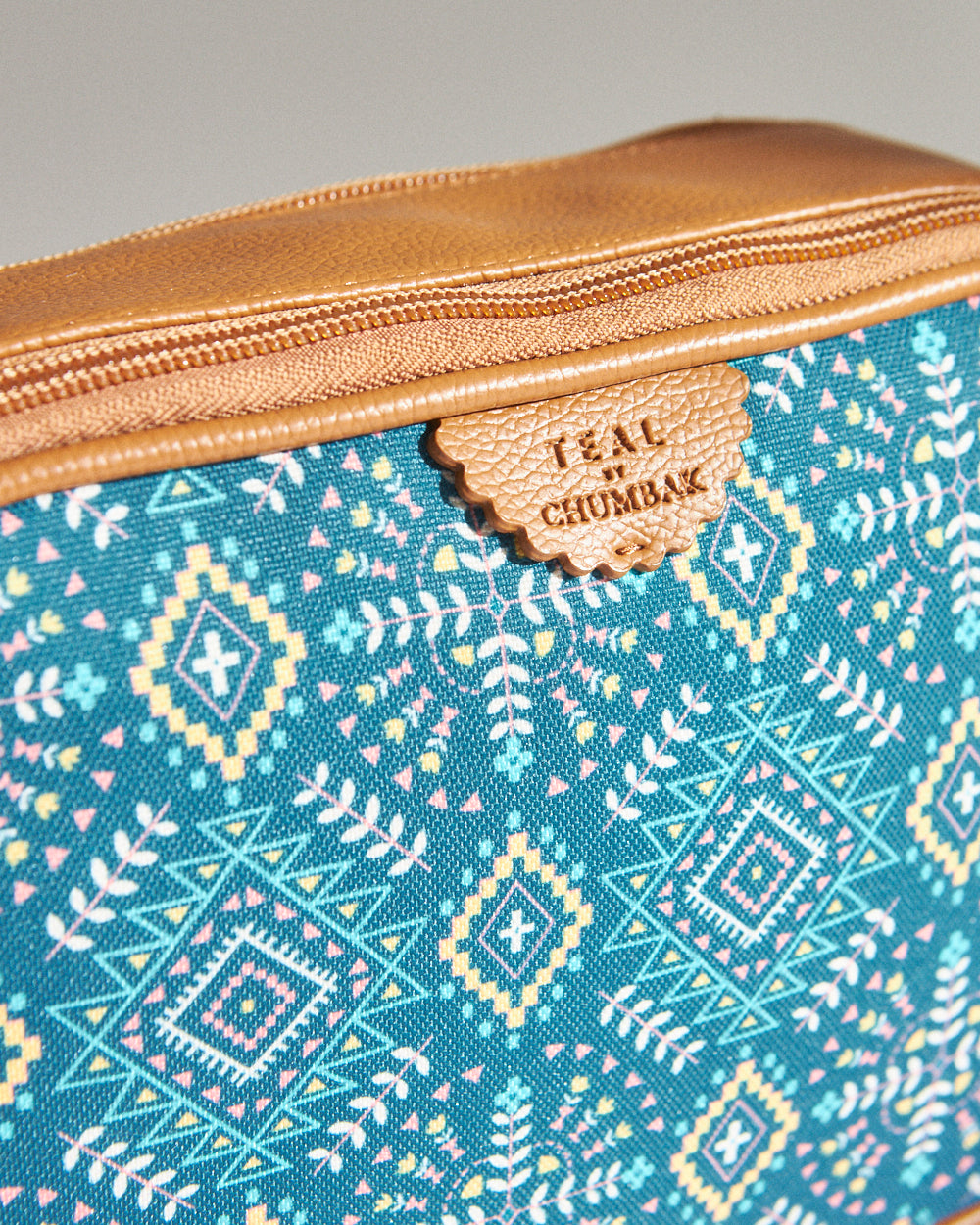 Teal by Chumbak Mexico Aztec Box Sling Bag