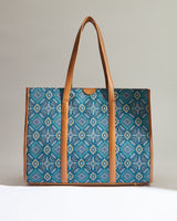 Teal by Chumbak Mexico Aztec Canvas Tote