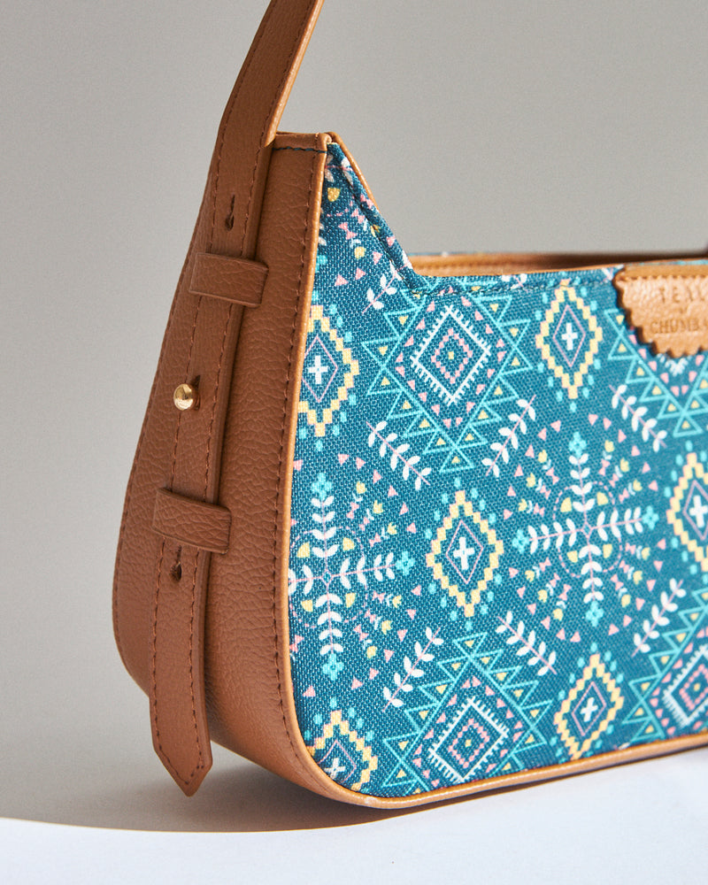 Teal by Chumbak Mexico Aztec Shoulder Bag