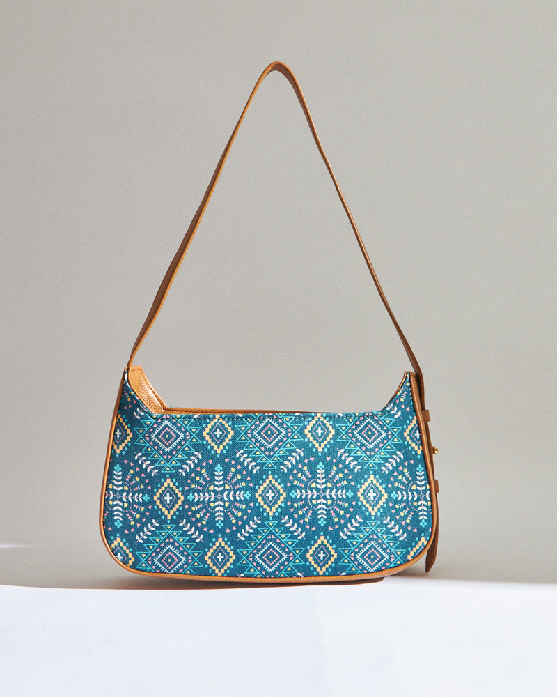 Teal by Chumbak Mexico Aztec Shoulder Bag