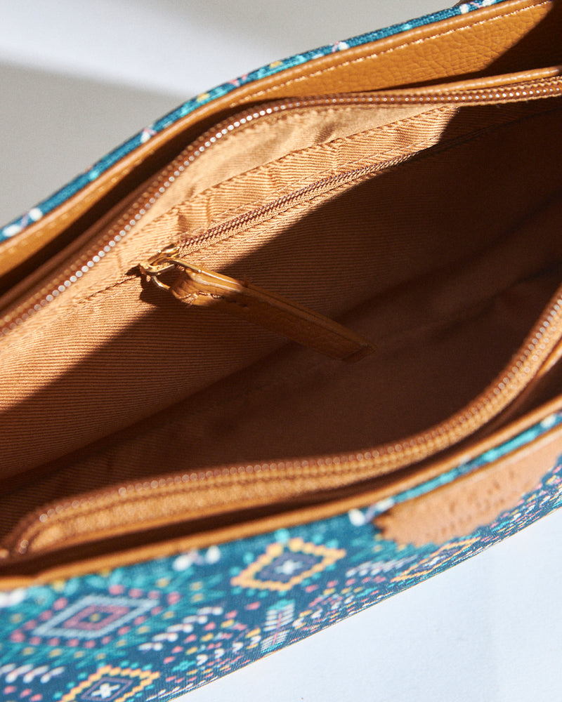 Teal by Chumbak Mexico Aztec Shoulder Bag