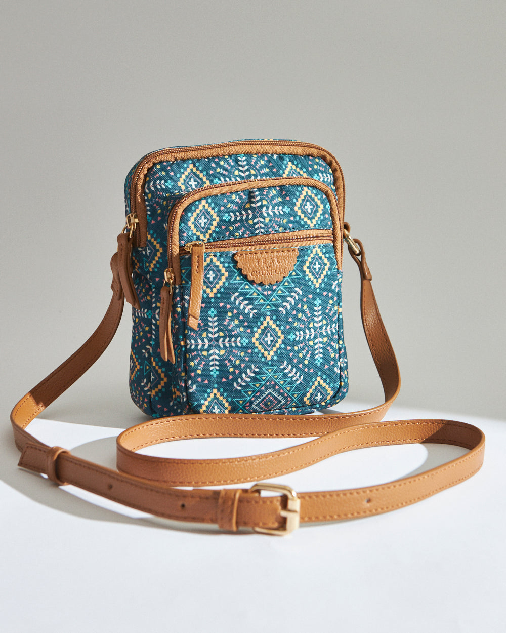 Teal by Chumbak Mexico Aztec Wallet  Sling Bag