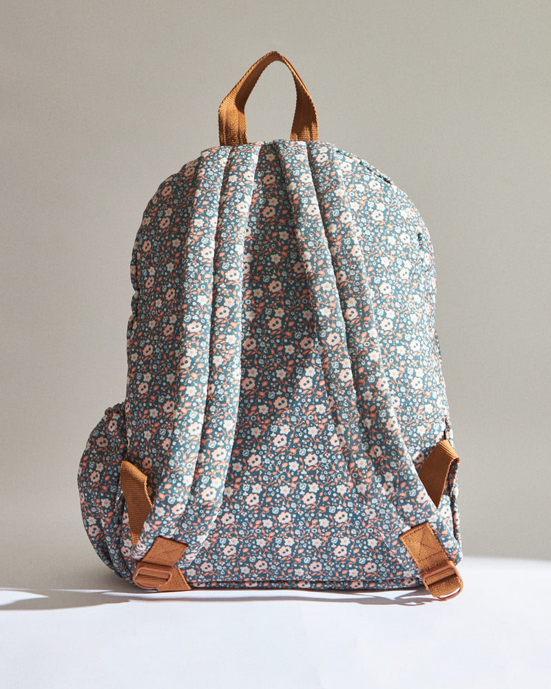 Teal by Chumbak Floral Beds Laptop backpack