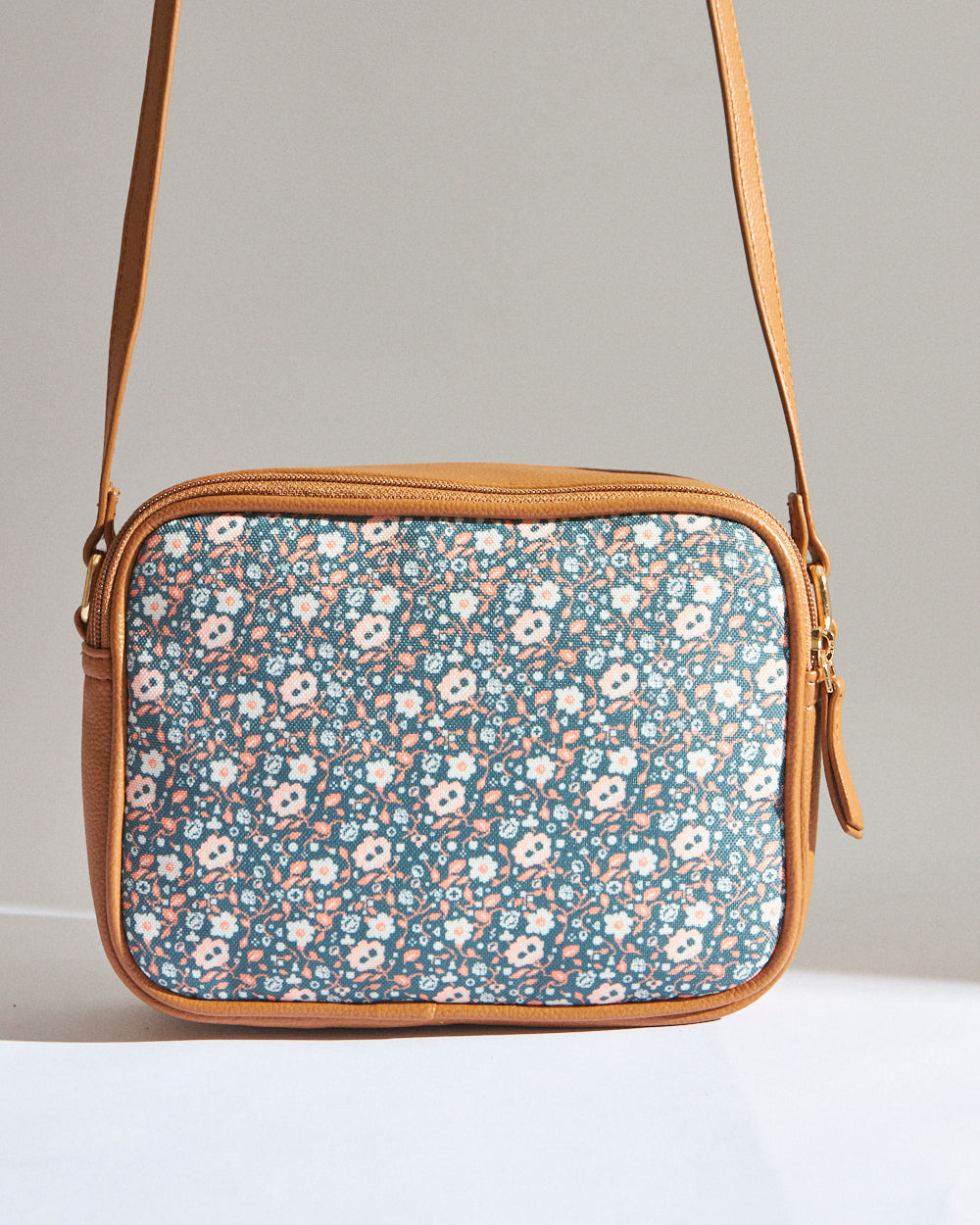 Teal by Chumbak Floral Beds Box Sling Bag