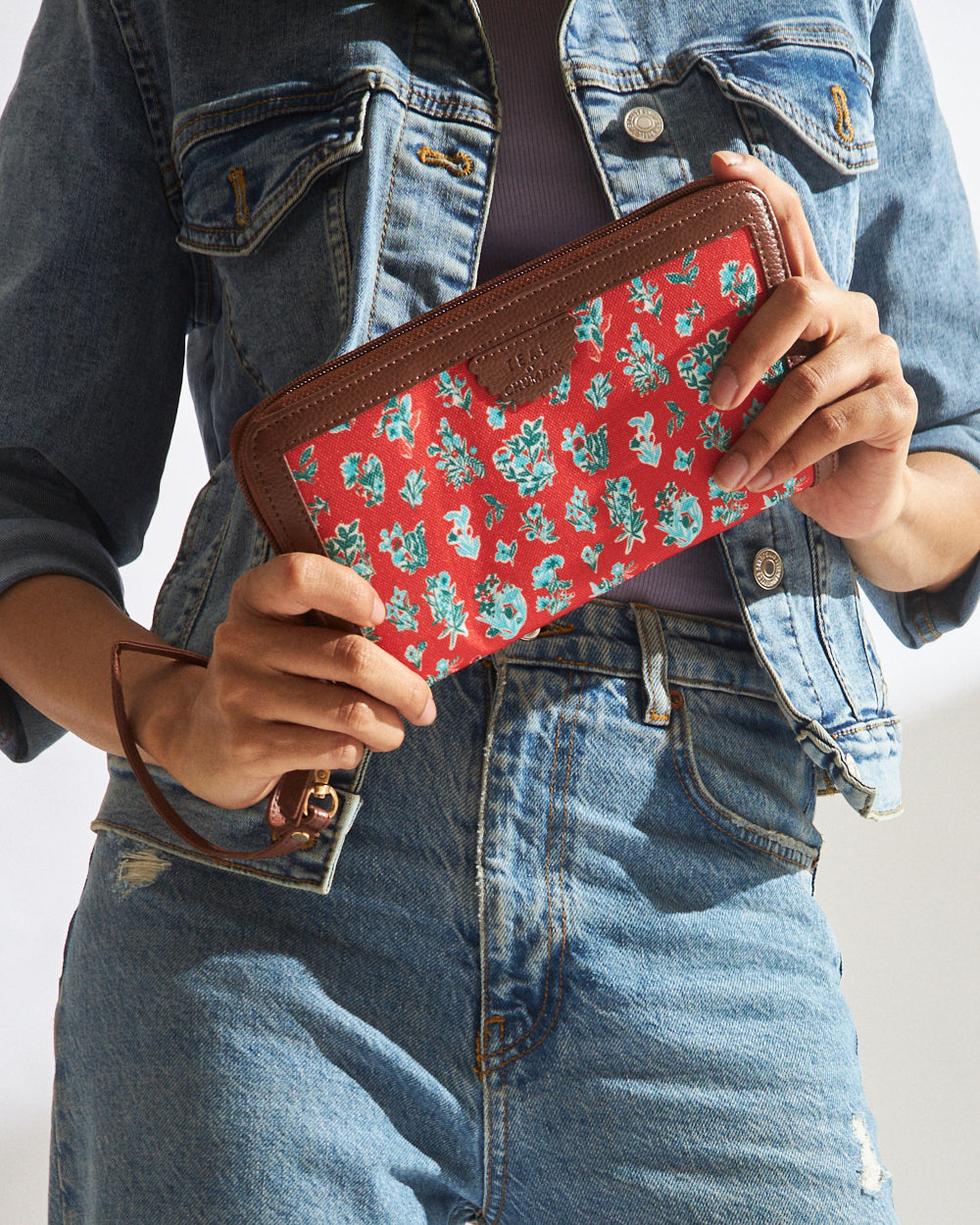 Teal by Chumbak Wildflower Long Wallet