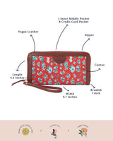 Teal by Chumbak Wildflower Long Wallet