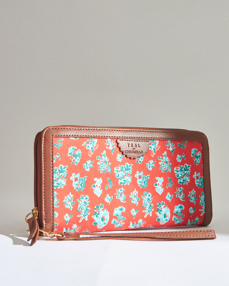 Teal by Chumbak Wildflower Long Wallet