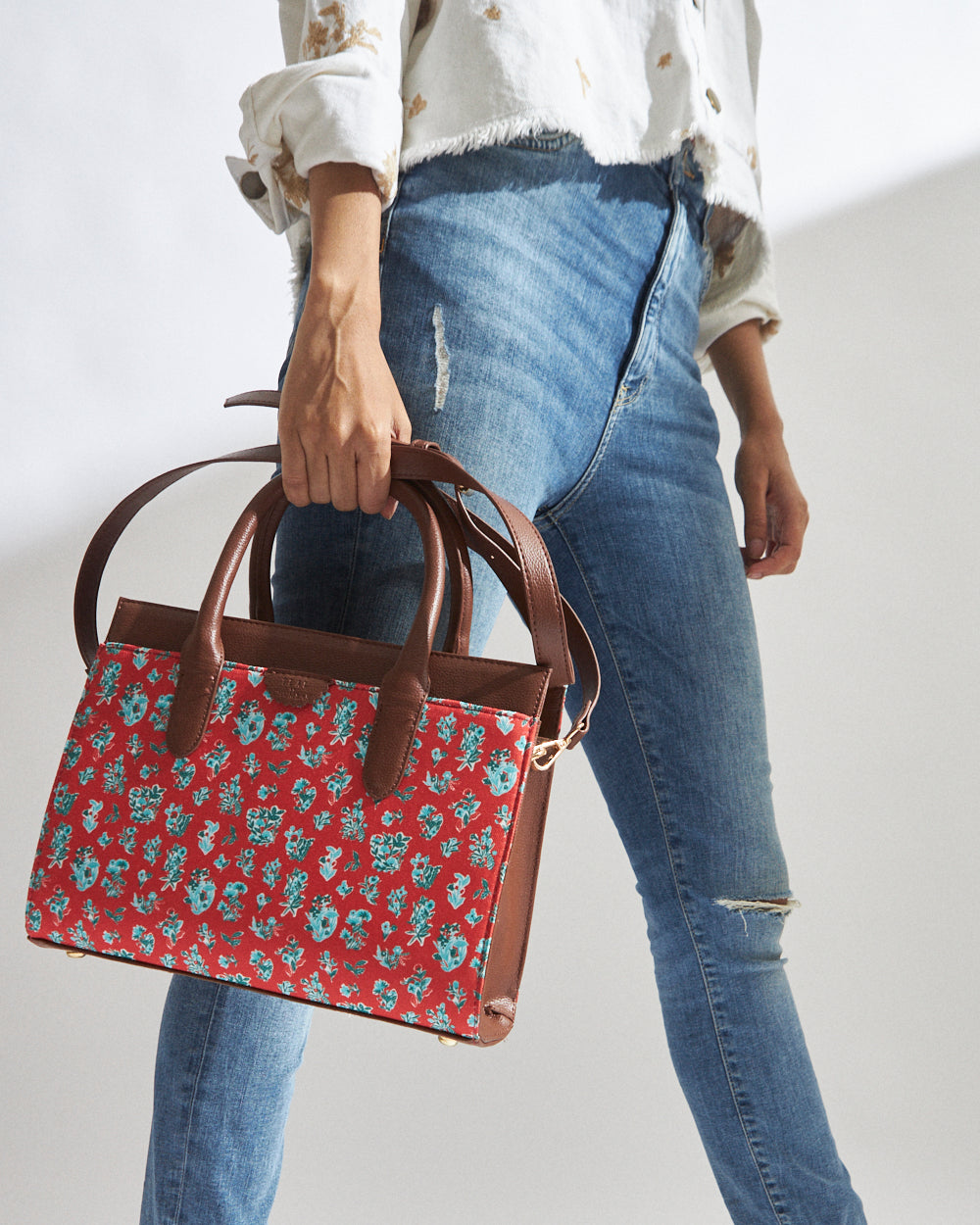 Teal by Chumbak Wildflower Hand Bag