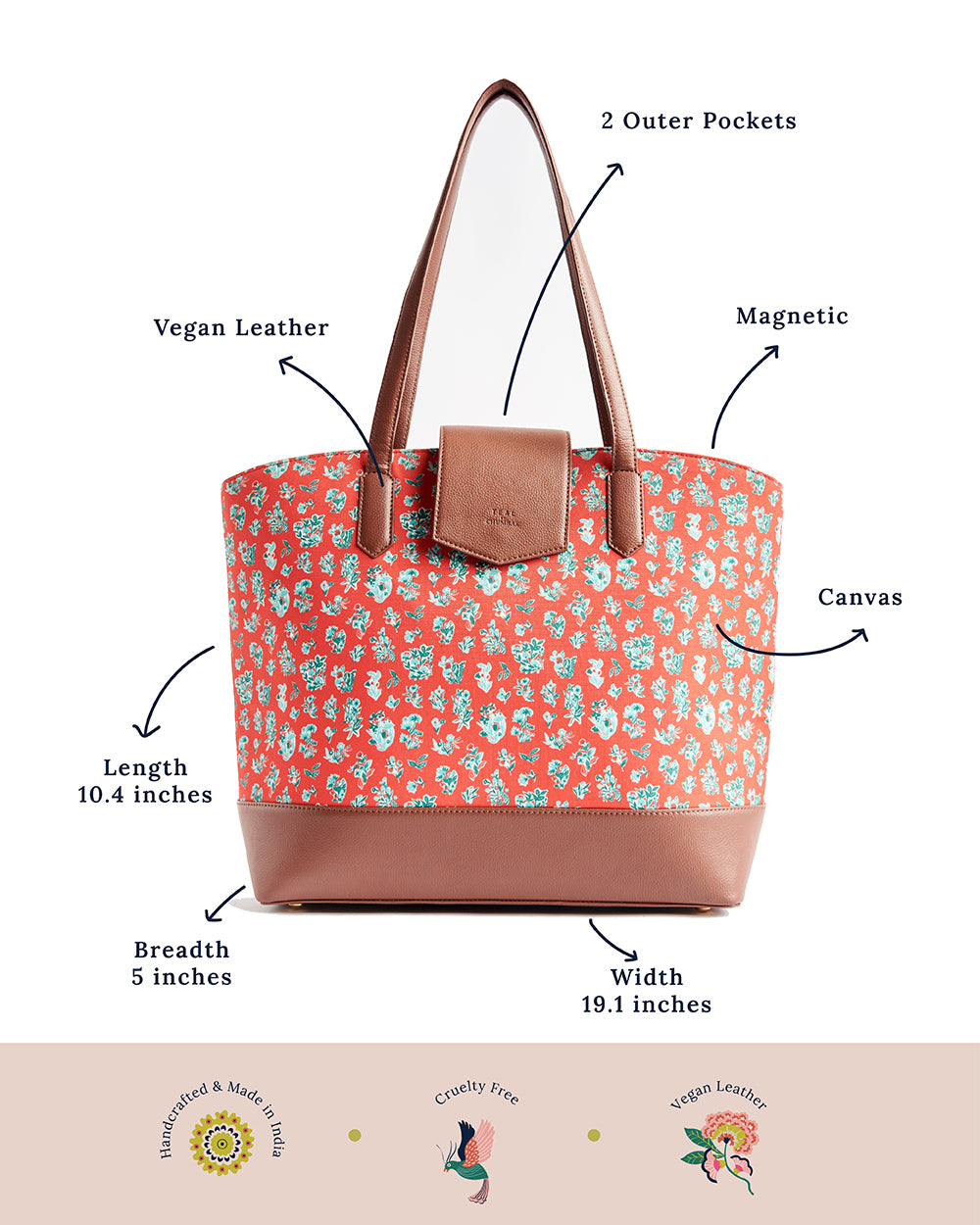 TealbyChumbak Wildflower Work Tote